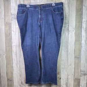 Riders Lee 24W Petite Mid Rise Bootcut Blue Denim Jeans w/5 Pockets